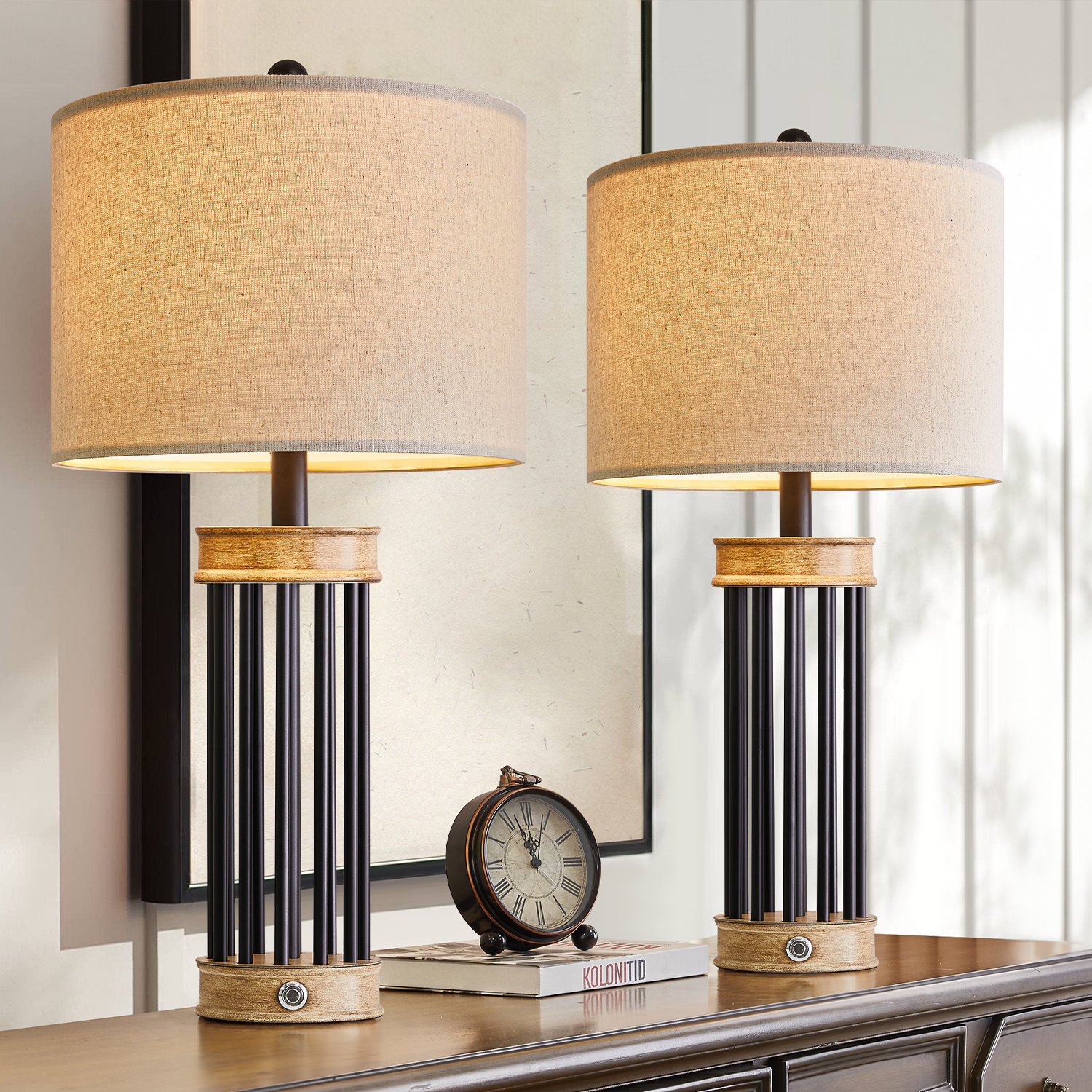 Red Barrel Studio?? Eastvale 24" Dimmable Touch Industrial Lamp for ...